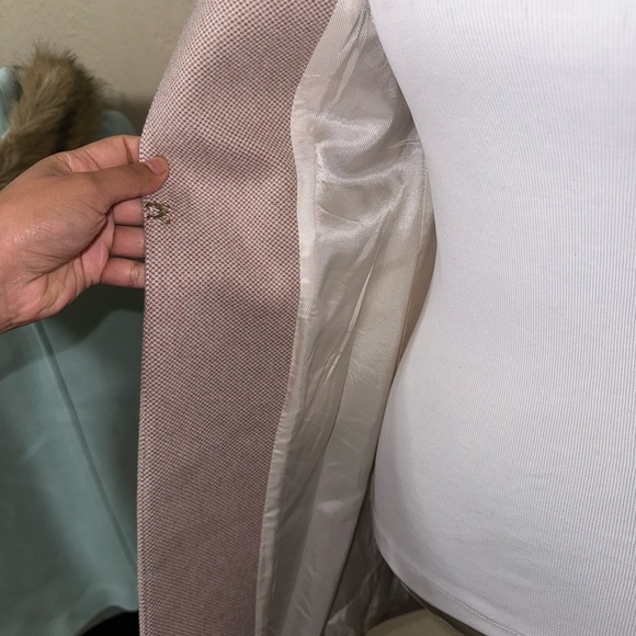 Zara Pink lapel Frock Coat Size S - Picture 10 of 12